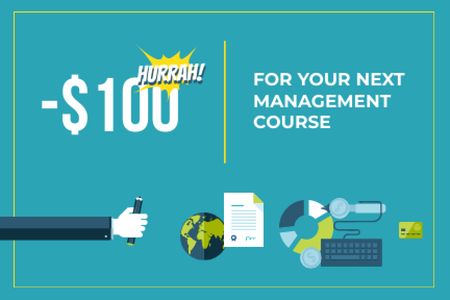 Discount for Management Course Gift Certificate Design Template