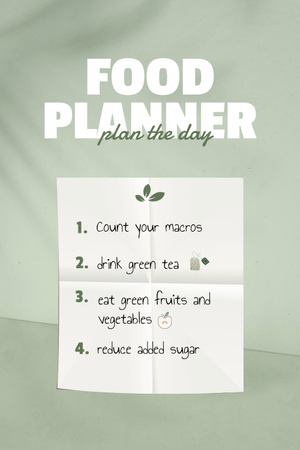 Modèle de visuel Day Food Planning - Pinterest