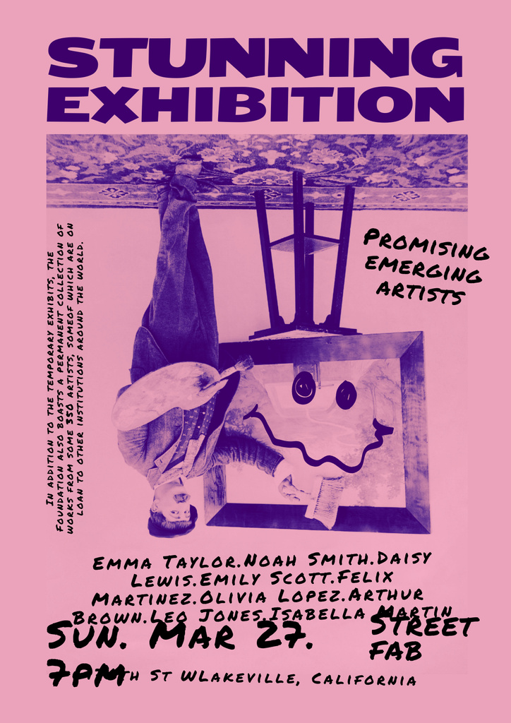 Template di design Mesmerizing Art Exhibition Announcement Poster