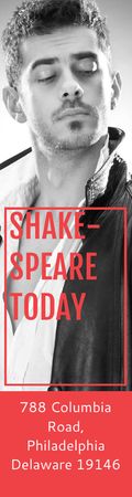 Shakespeare's Performances Announcement in Theater of Youth Skyscraper tervezősablon