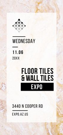 Tiles ad on Marble Light Texture Flyer DIN Large Design Template