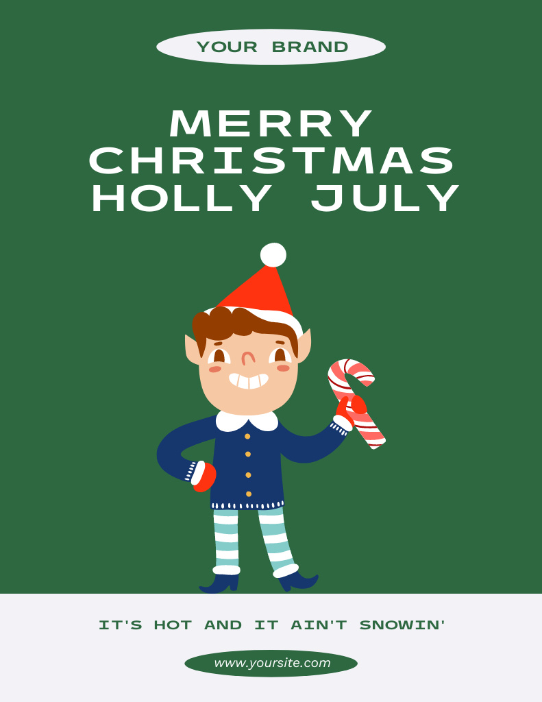 Christmas in July Festive Offers Flyer 8.5x11in Design Template