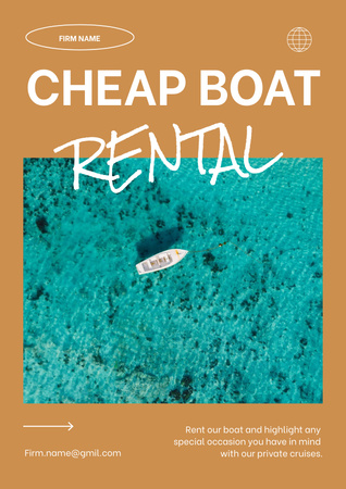 Boat Rent Ad Posterデザインテンプレート