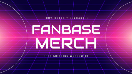 Gaming Fanbase Merch on Background of Metaverse Full HD video Design Template