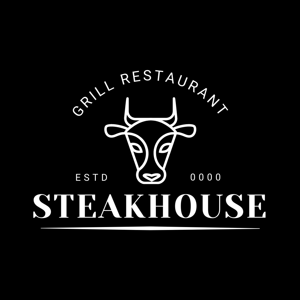 Grill Restaurant Offer Logo Design Template