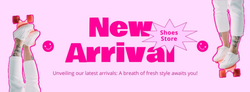 Plantilla de diseño de New Arrival of Stylish Shoes and Streetwear Facebook cover 