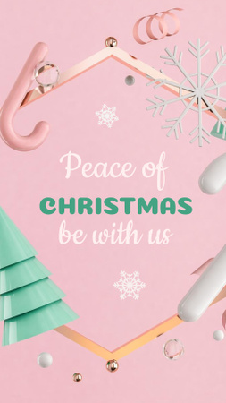 Cute Christmas Holiday Greeting Instagram Story Šablona návrhu