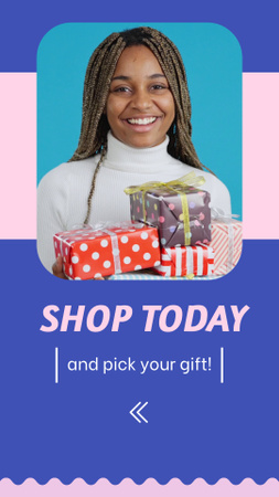 Ontwerpsjabloon van TikTok Video van Shopping Today With Gift Offer To Client