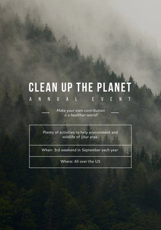 Clean up the Planet Annual event Poster 28x40in Modelo de Design