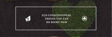 Template di design Eco-Consciousness Concept with Green Heart Email header