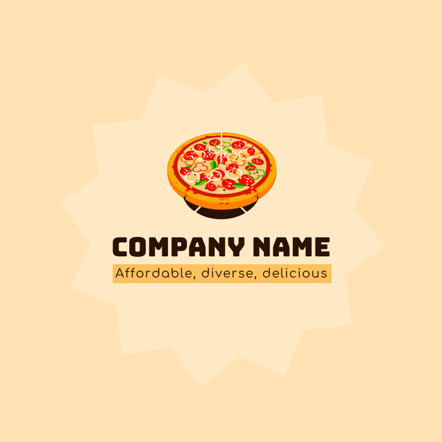 Delicious Pizza Sign For Fast Restaurant Ad Animated Logo Tasarım Şablonu