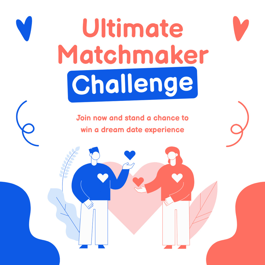 Designvorlage Matchmaker Challenge for Everyone für Instagram AD