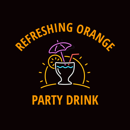 Designvorlage Anzeige eines Cafés mit frischem Getränk für Animated Logo