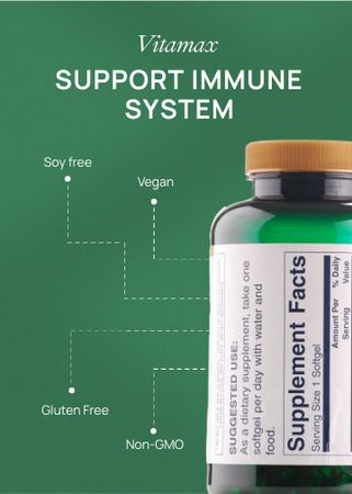 Pills for Immune System Flayer Tasarım Şablonu