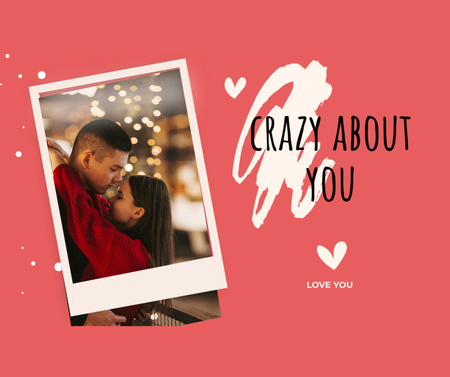 Snapshot of Couple on Valentine's Day Facebook Design Template