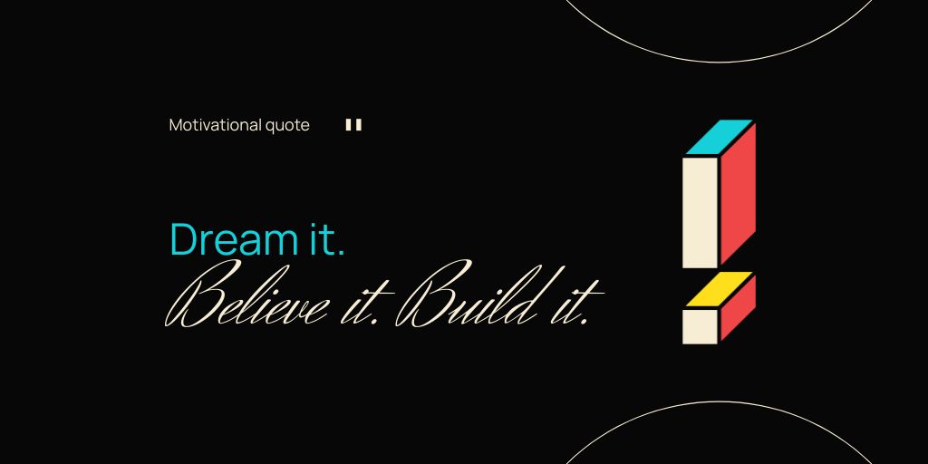 Motivational Quote about Dreaming Twitter Design Template