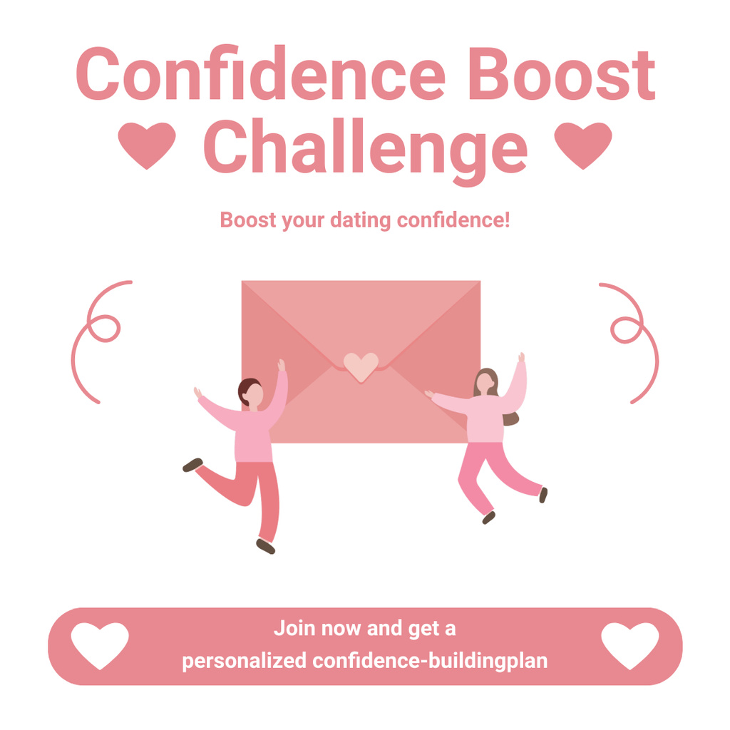 Designvorlage Offer of Training on Confidence Boosting für Instagram AD