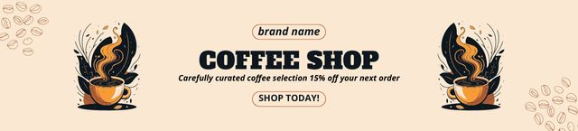 Exclusive Coffee With Discounts For Next Order Ebay Store Billboard Πρότυπο σχεδίασης
