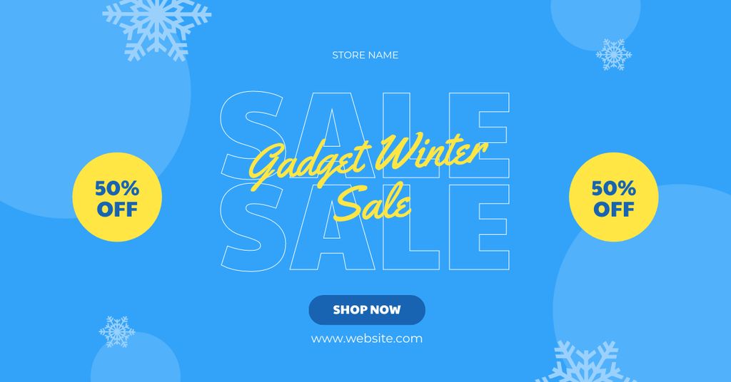 Gadget Winter Sale Announcement Facebook AD Design Template