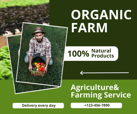 Platilla de diseño Natural Products from Organic Farm Facebook