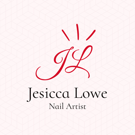 Pampering Offer of Nail Salon Services With Monogram Logo Design Template