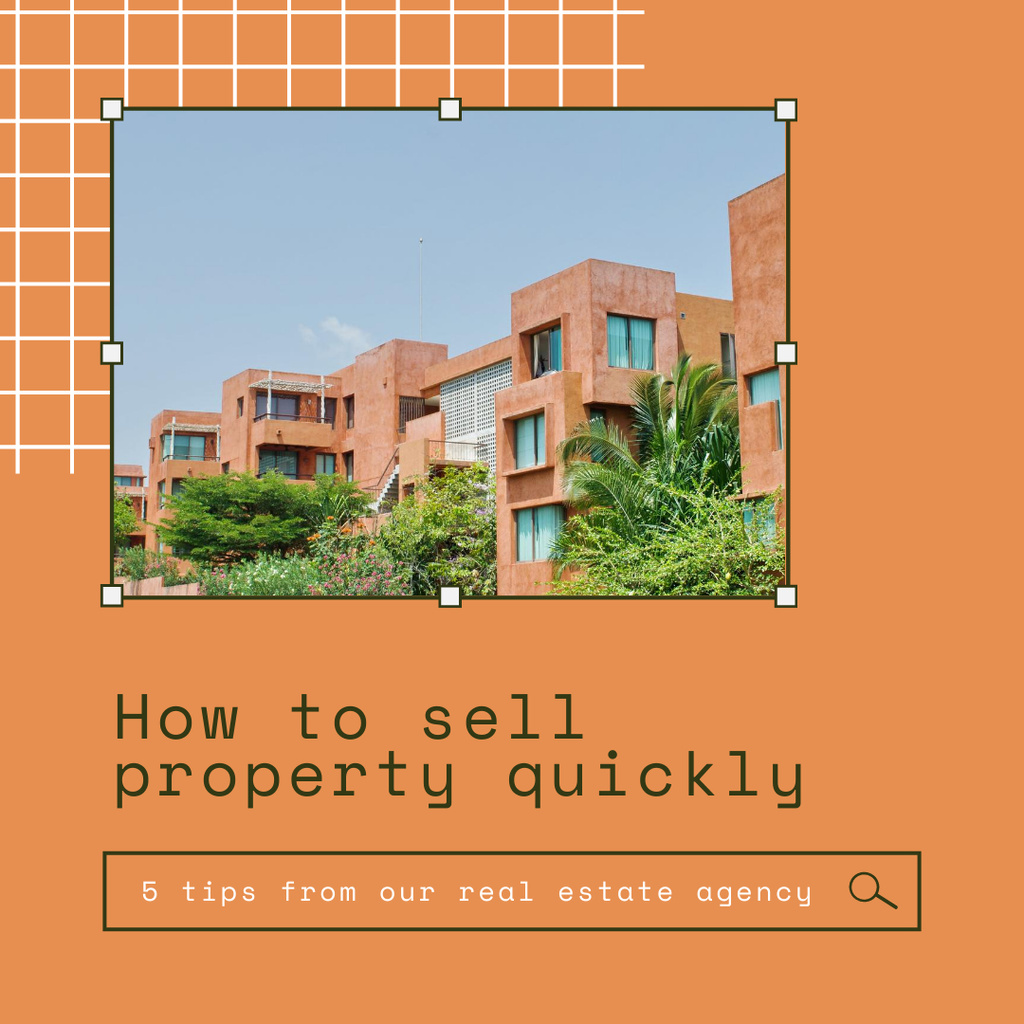 Designvorlage Sell Property Quickly für Instagram