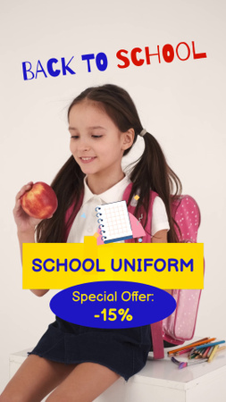 Platilla de diseño Formal School Uniform For Kids With Discount TikTok Video