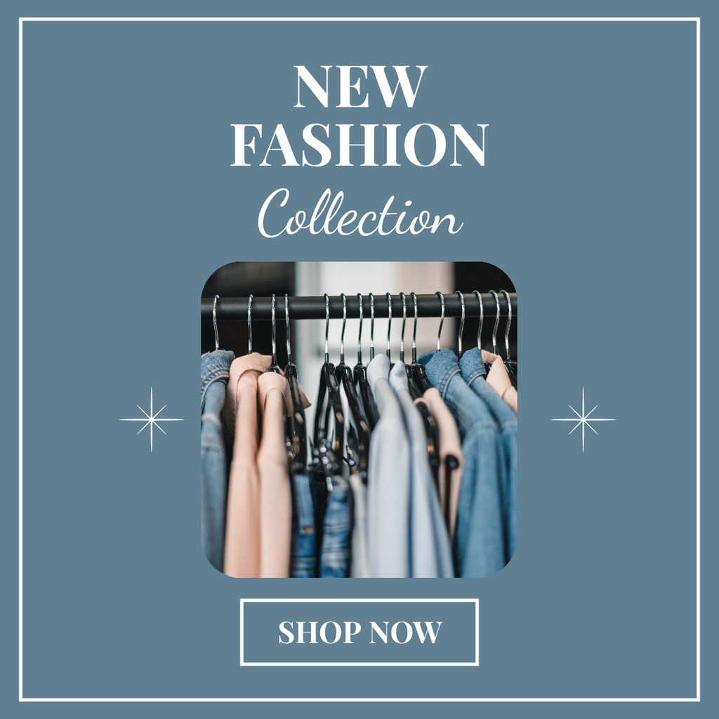 Stylish Fashion Collection Discount Notification Instagram Design Template