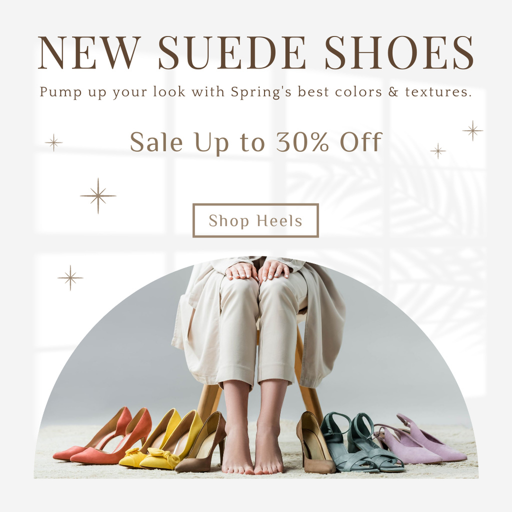 Modèle de visuel Sale Announcement of New Collection of Women's Heels - Instagram