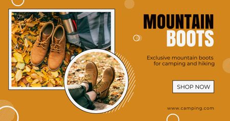 Ontwerpsjabloon van Facebook AD van Exclusive Mountain Boots