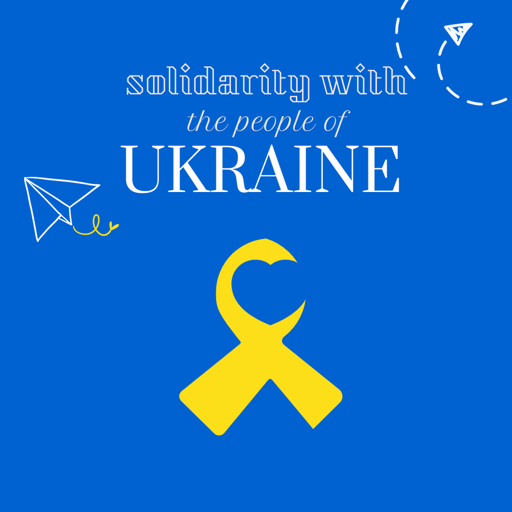 Ontwerpsjabloon van Instagram van Call for Solidarity with People in Ukraine