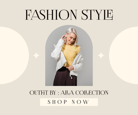Platilla de diseño New Collection Ad with Attractive Blonde Facebook