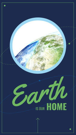 Earth view from space Instagram Story Design Template