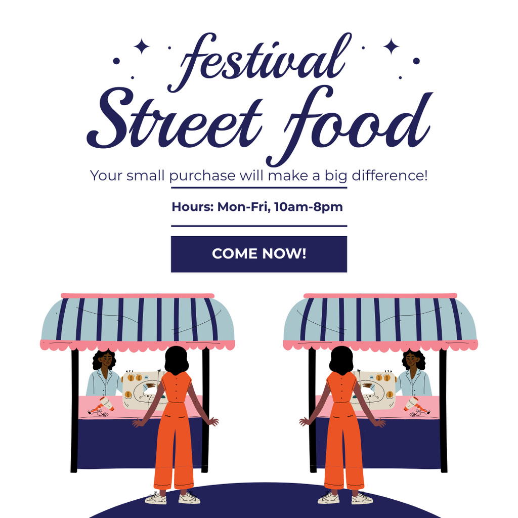 Festival of Street Food Instagram Design Template