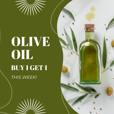 Olive Oil Promotion Instagram Design Template