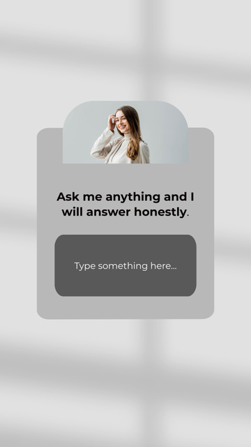 Get To Know Me Quiz on Grey Color Instagram Story Design Template