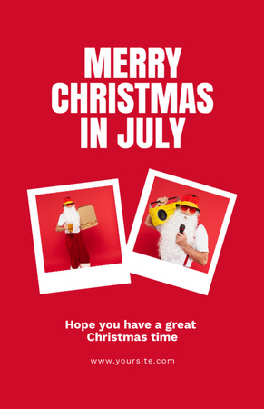 Christmas in July with Merry Santa Claus Flyer 5.5x8.5in Design Template