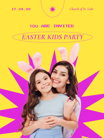 Easter Holiday Celebration Announcement Poster US – шаблон для дизайна