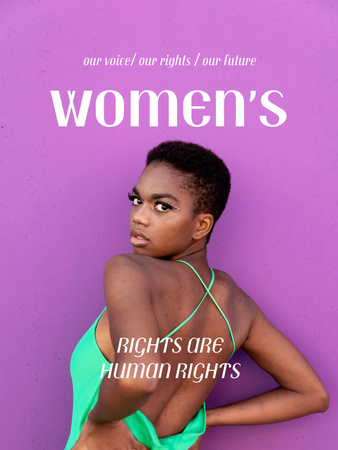 Awareness about Women's Rights Poster US Tasarım Şablonu