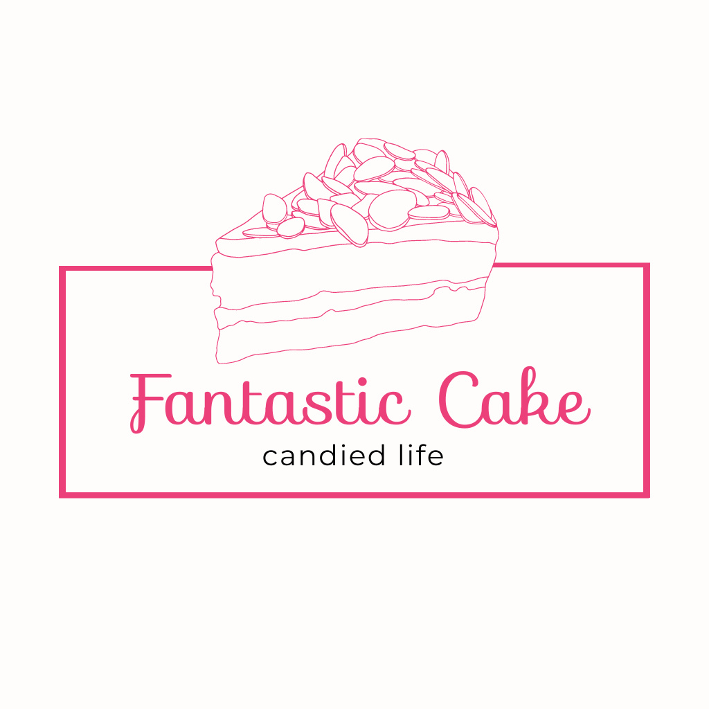 Contemporary Cake Image Logo Tasarım Şablonu