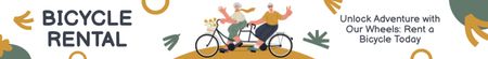 Ontwerpsjabloon van Leaderboard van Promotie voor fietsverhuur