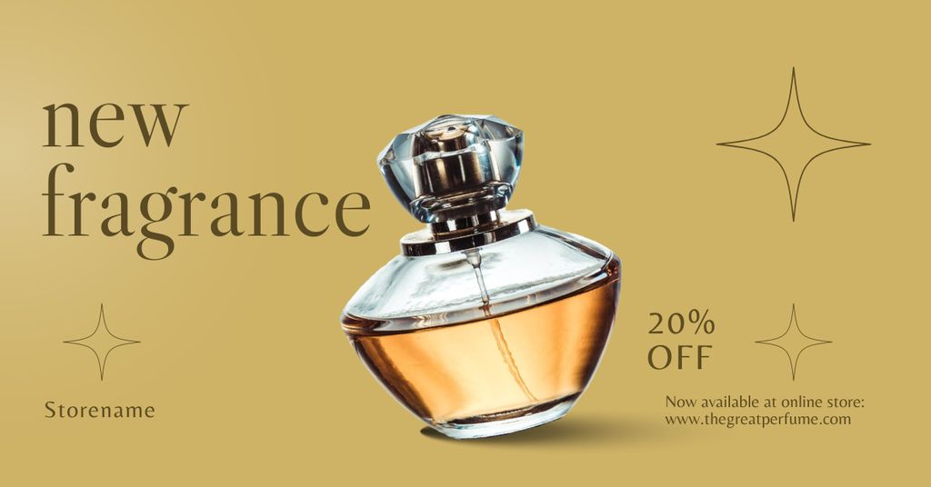 New Fragrance Discount Offer Facebook AD Tasarım Şablonu
