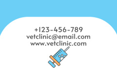Vet Clinic Ad on Blue