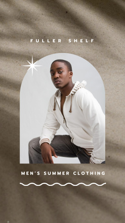 vestuário de verão masculino ad Instagram Video Story Modelo de Design