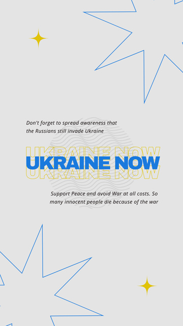 Stand With Ukraine Instagram Story – шаблон для дизайну