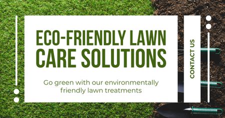 Eco-Friendly Lawn Grooming Plans Facebook AD Design Template