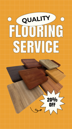 Quality Flooring Services Ad with Samples Instagram Story Design Template
