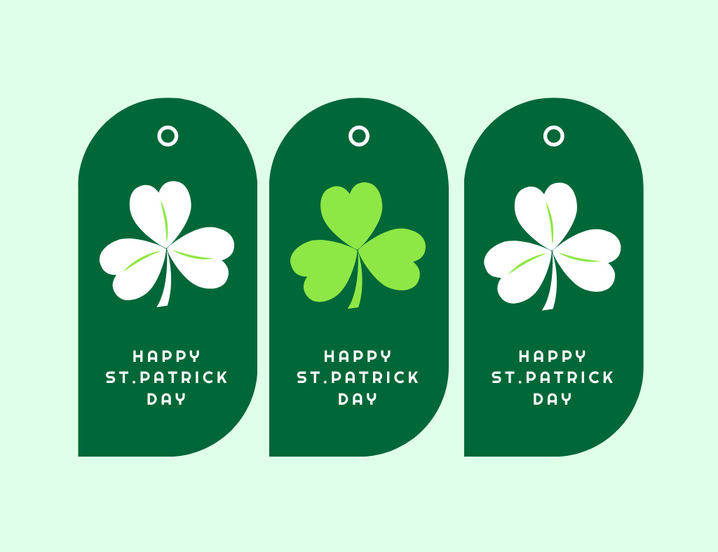 St. Patrick's Day Cards Thank You Card 5.5x4in Horizontal Šablona návrhu