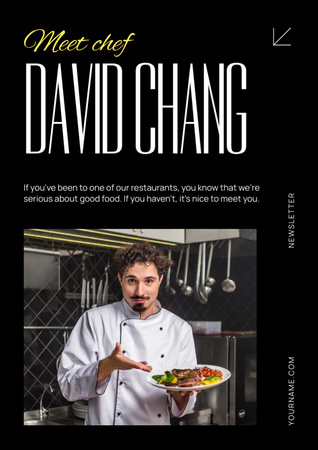 Plantilla de diseño de Getting to know Chef Newsletter 