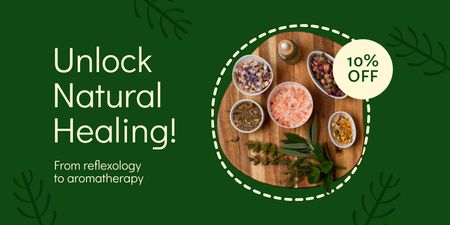 Excellent Herbal Supplements For Natural Healing Twitter Design Template